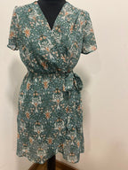 Robe courte fleurie - By one : Taille S/M (P0526-432)