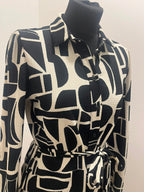 Robe chemise imprimé graphique -Grain de Malice : Taille L (P0726-355)