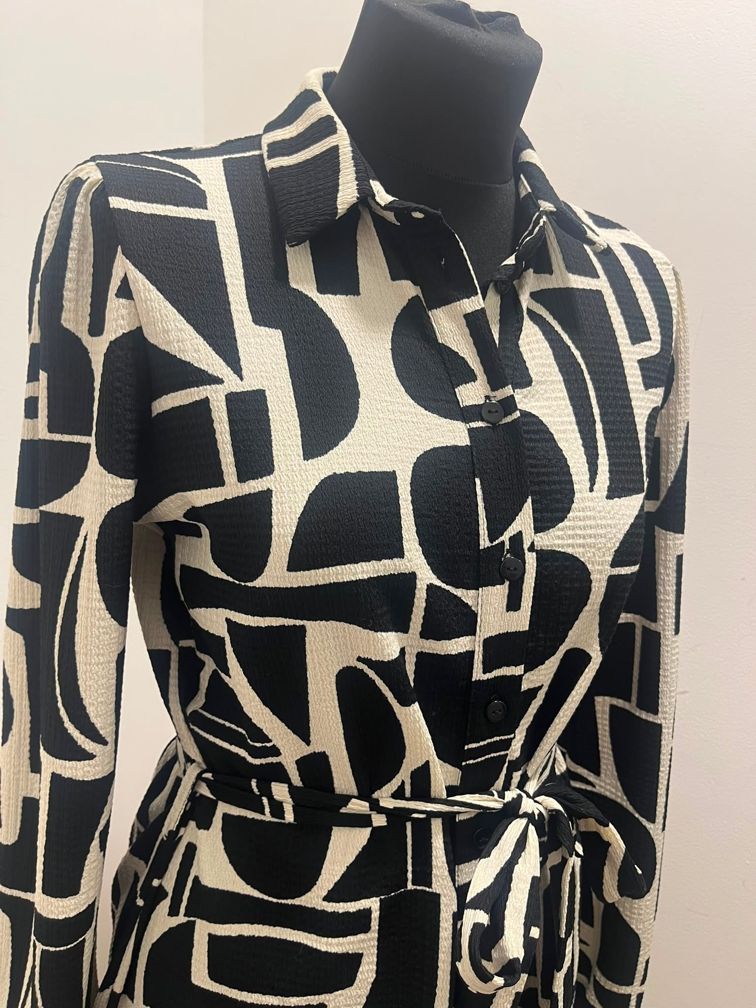 Robe chemise imprimé graphique -Grain de Malice : Taille L (P0726-355)