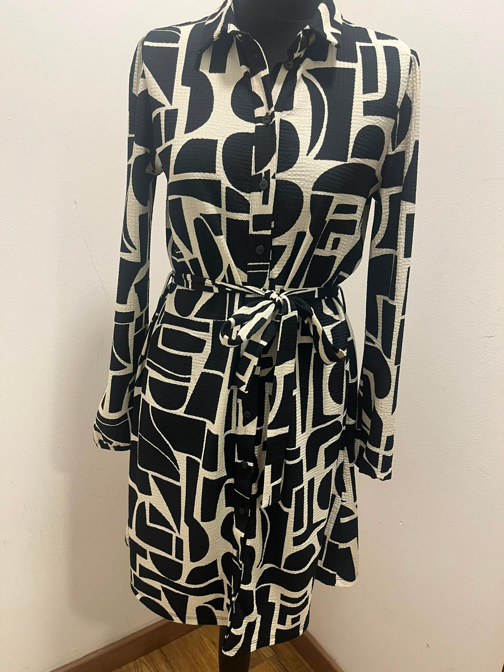 Robe chemise imprimé graphique -Grain de Malice : Taille L (P0726-355)