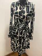 Robe chemise imprimé graphique -Grain de Malice : Taille L (P0726-355)
