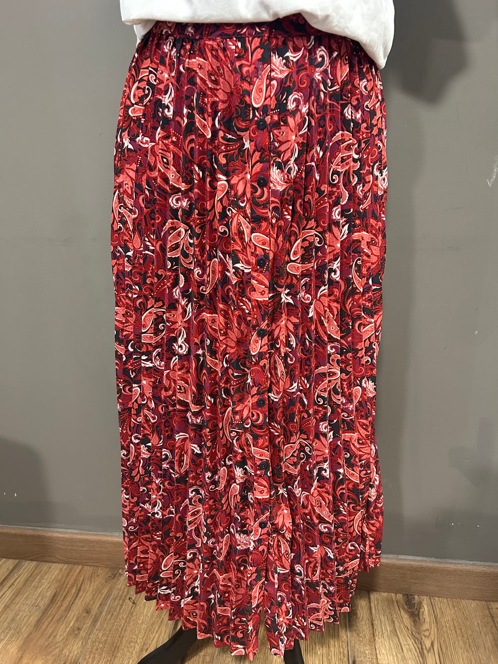 Jupe longue plissée fleurie - Kiabi : Taille 34 (P0326-490)