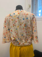 Crop top fleuri à nouer - Mango : Taille L (P0726-321)