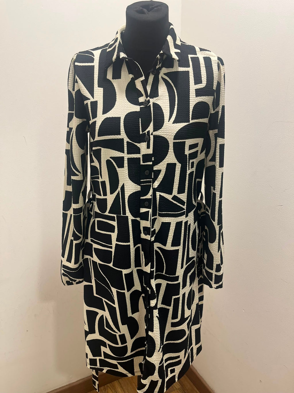 Robe chemise imprimé graphique -Grain de Malice : Taille L (P0726-355)
