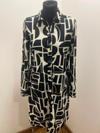 Robe chemise imprimé graphique -Grain de Malice : Taille L (P0726-355)