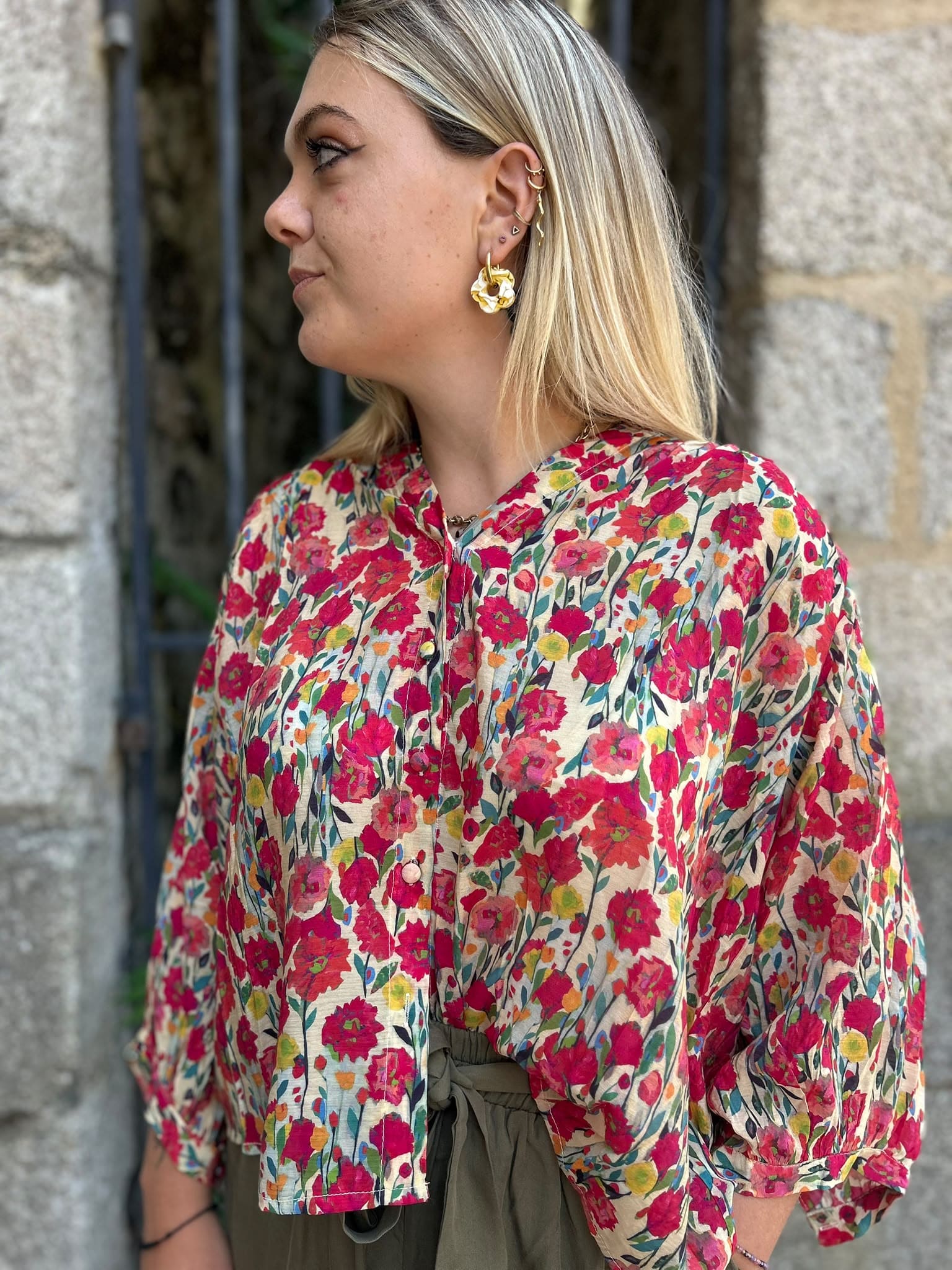 Blouse fluide imprimé floral
