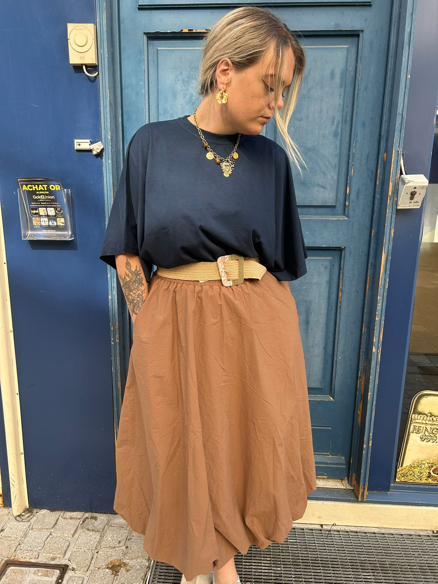 T-shirt oversize manches chauve-souris