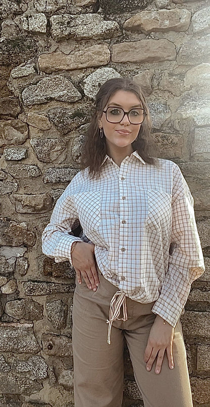 Chemise à carreaux ajustable