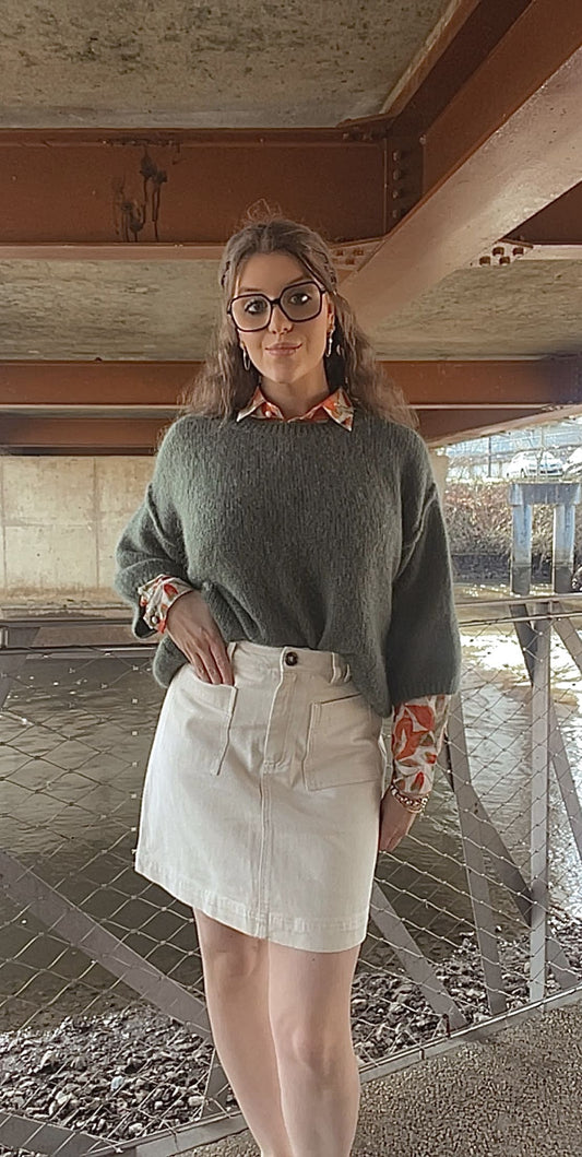 Pull à manches 3/4 (existe en plusieurs couleurs.)