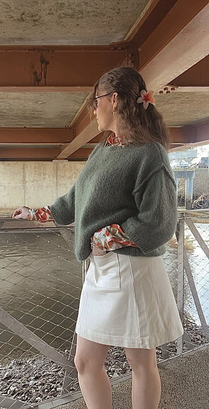 Pull à manches 3/4 (existe en plusieurs couleurs.)