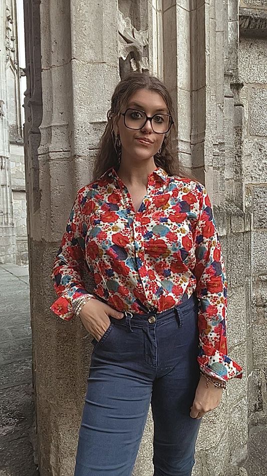 Chemisier à imprimé floral