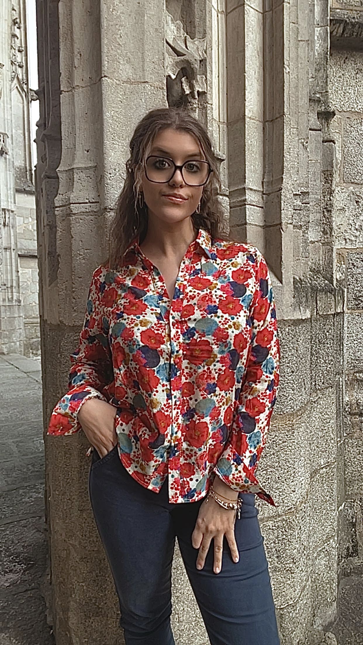 Chemisier à imprimé floral