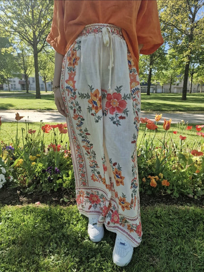 Pantalon palazzo flora