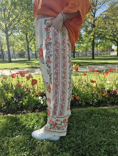 Pantalon palazzo flora