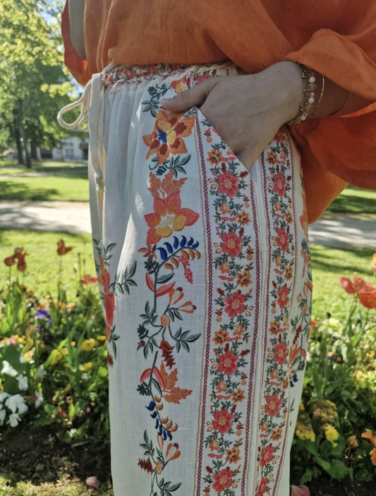 Pantalon palazzo flora