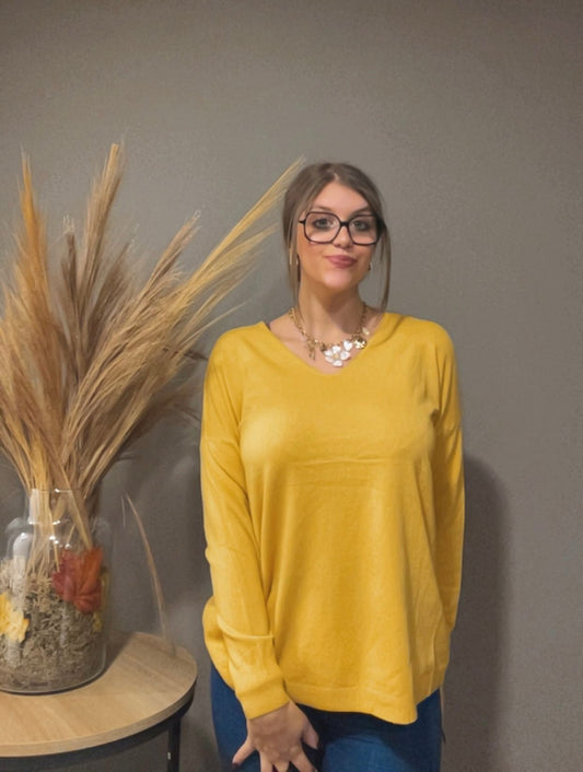 Pull oversize col V (existe en plusieurs couleurs)