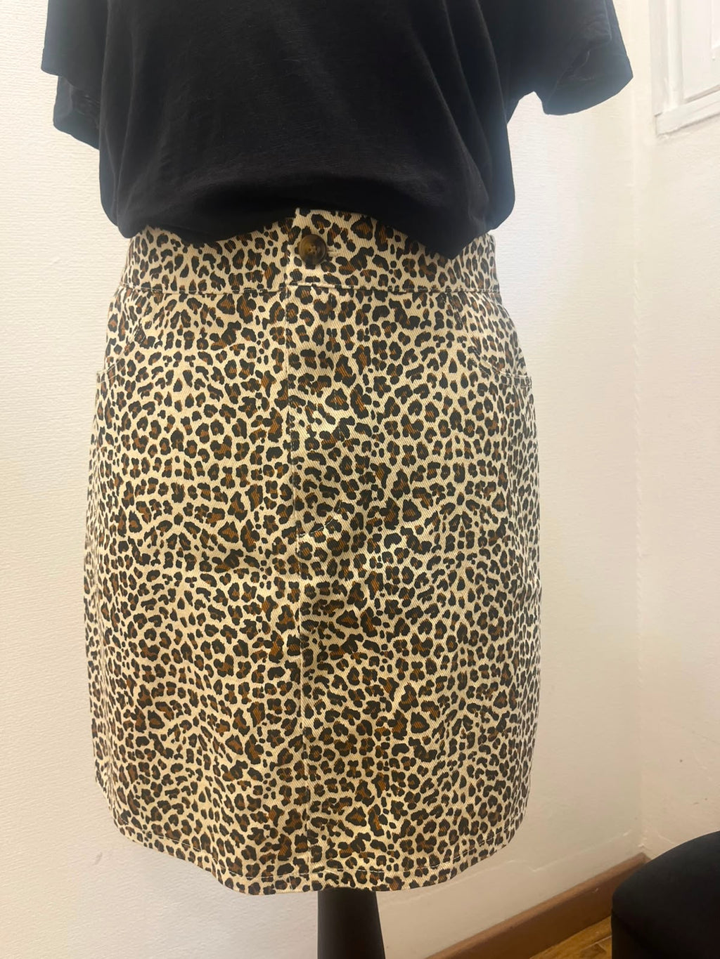 Jupe courte léopard - In April : Taille M (P0726-503)