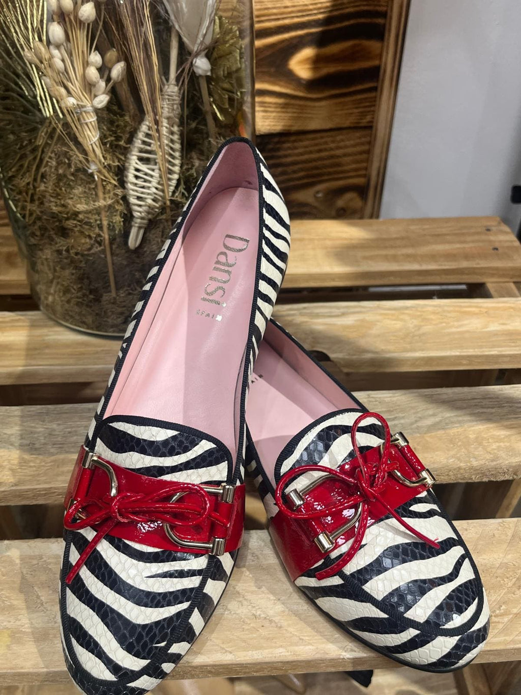 Mocassins en Cuir Zébré – Dansi : Pointure 41