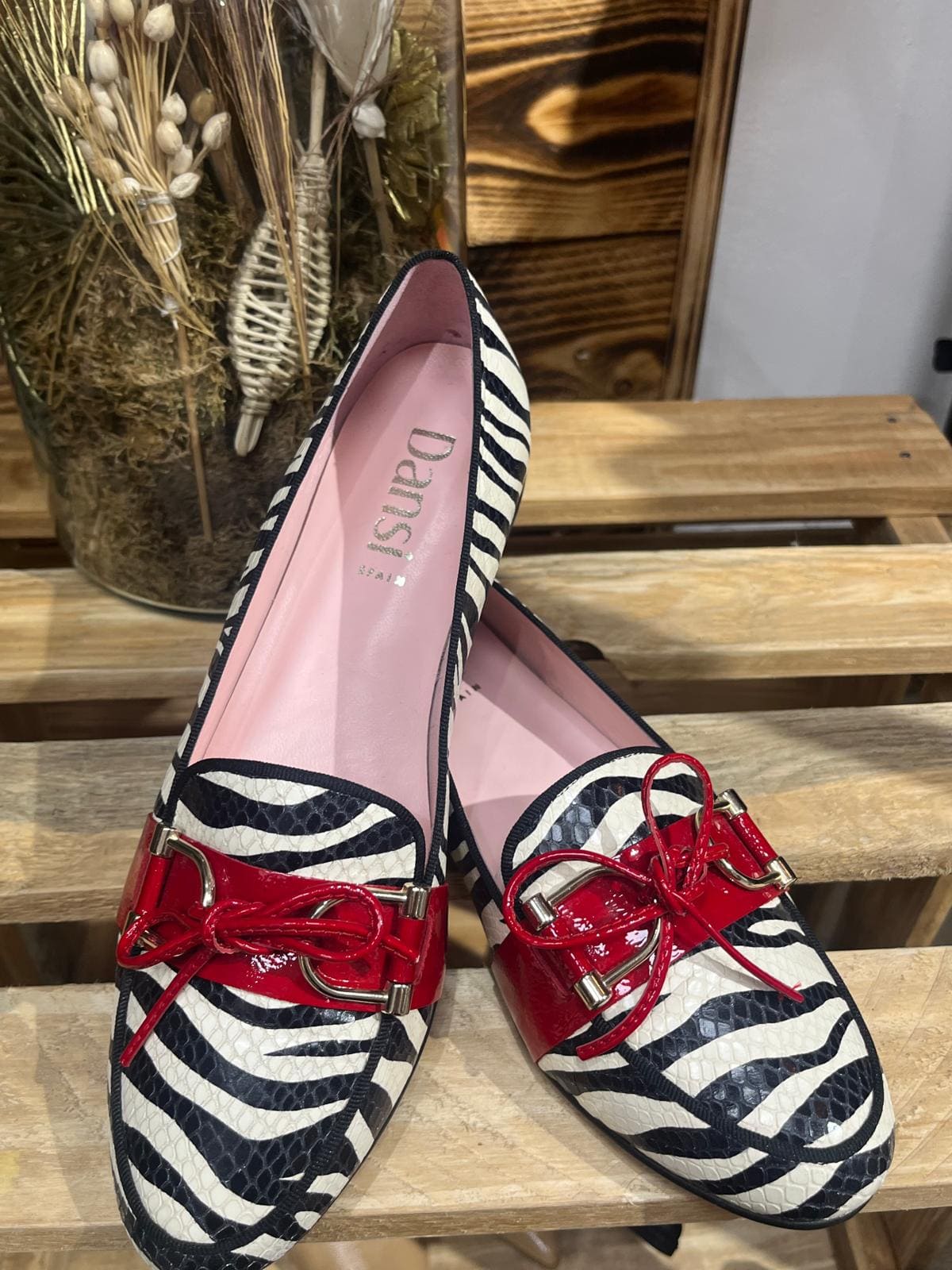 Mocassins en Cuir Zébré – Dansi : Pointure 41