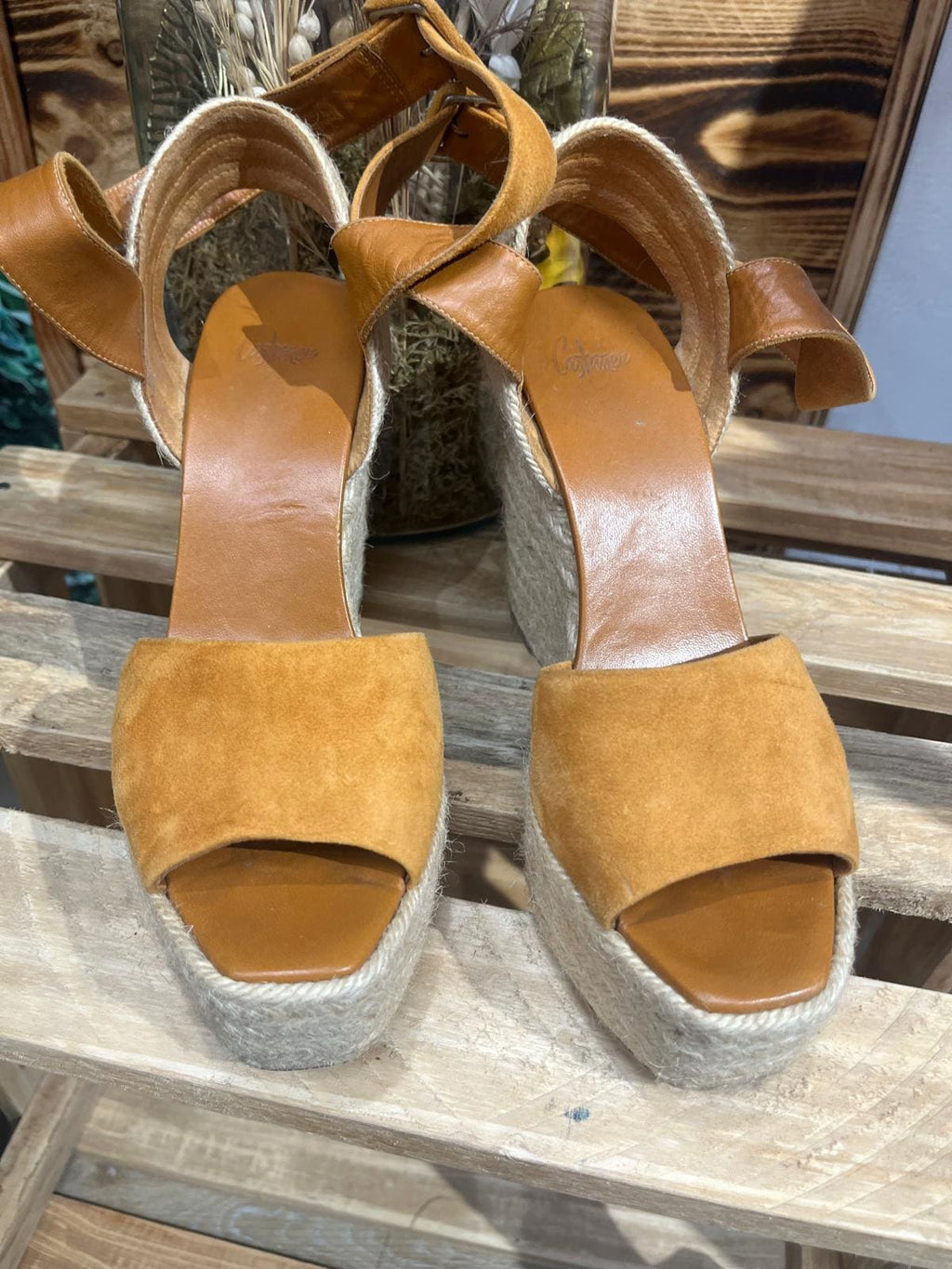 Espadrilles Compensées en Daim – Castañer : Pointure 38
