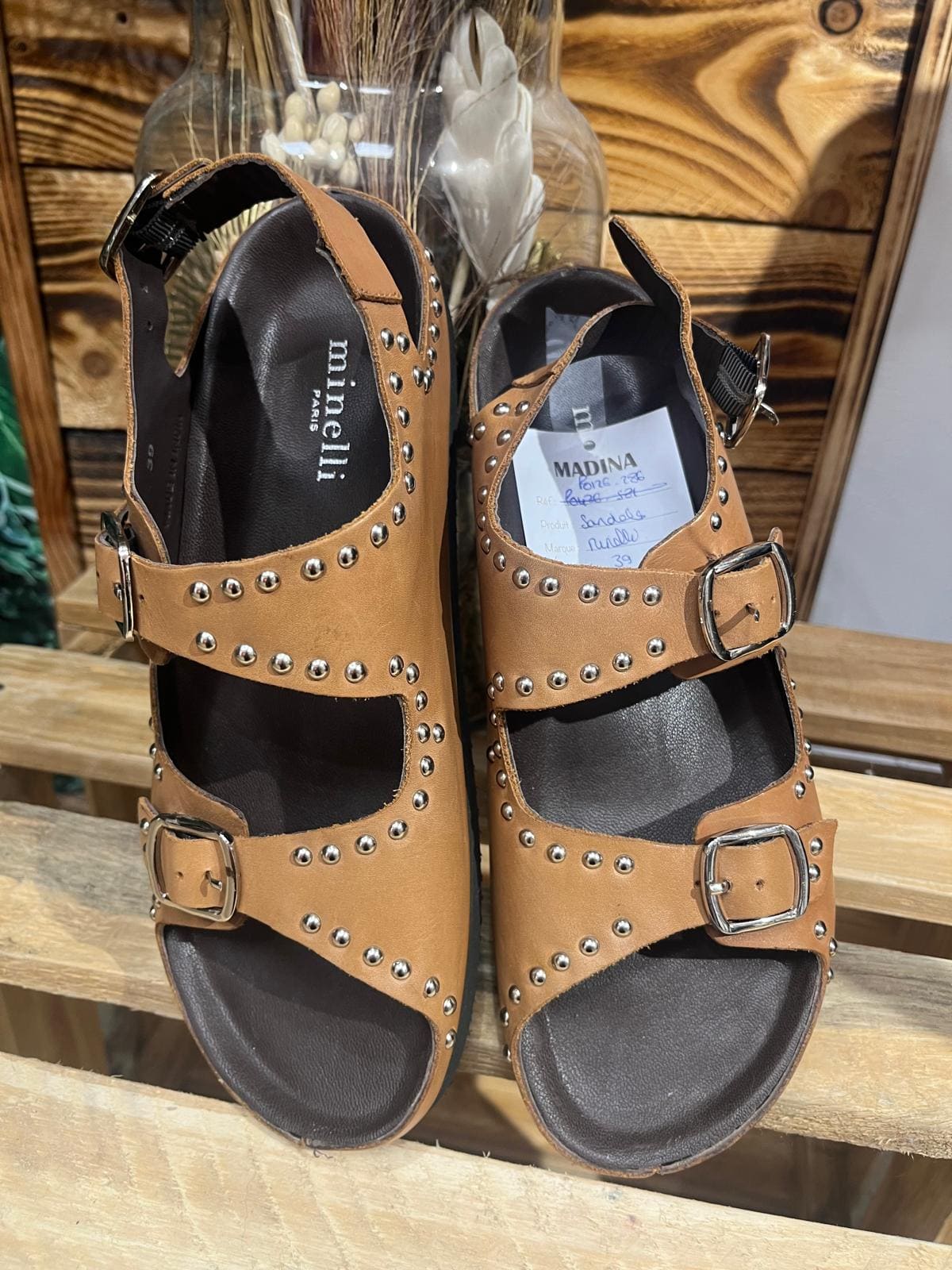 Sandales Plates en Cuir – Minelli : Pointure 39