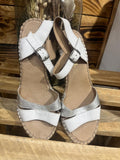 Sandales Compensées en Cuir – Chacal : Pointure 37