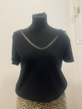 T-shirt noir - Cache Cache : Taille S (P0526-274)