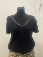 T-shirt noir - Cache Cache : Taille S (P0526-274)