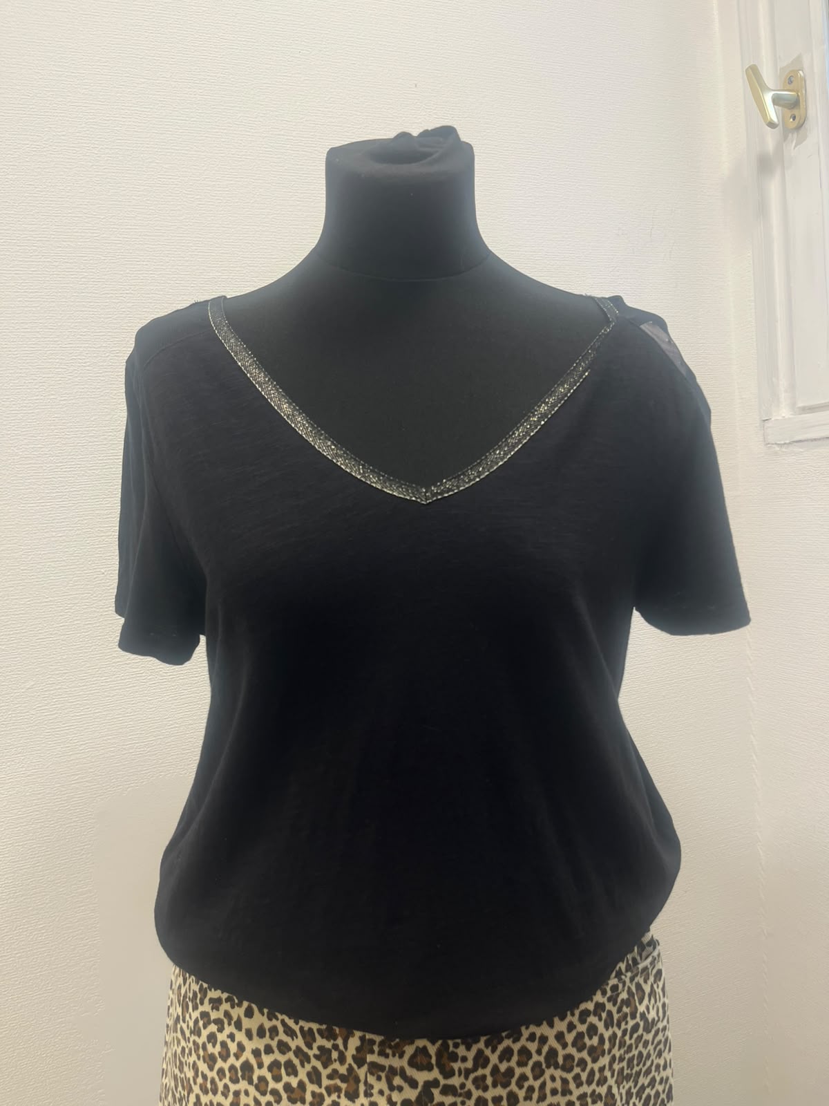 T-shirt noir - Cache Cache : Taille S (P0526-274)