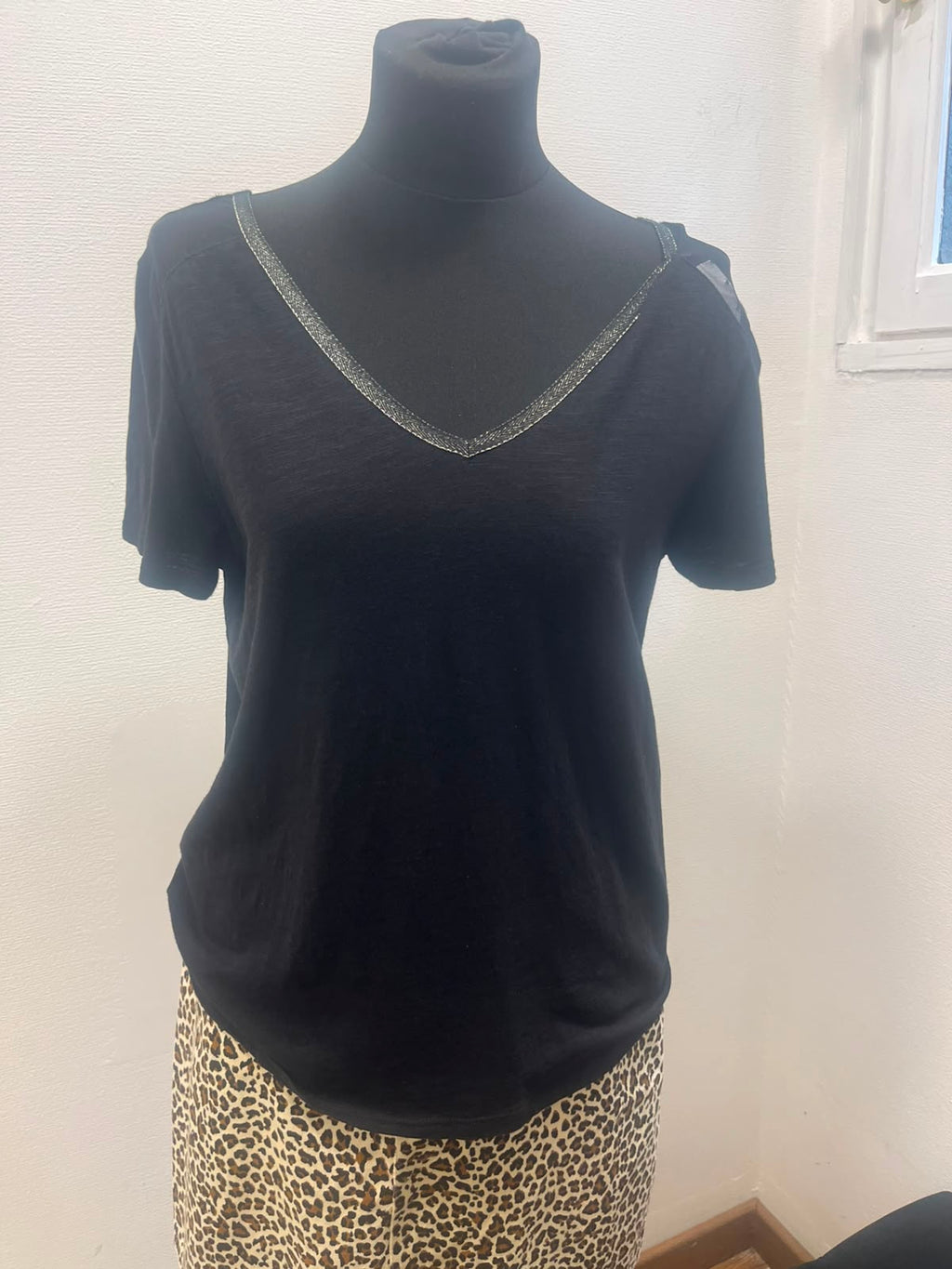 T-shirt noir - Cache Cache : Taille S (P0526-274)