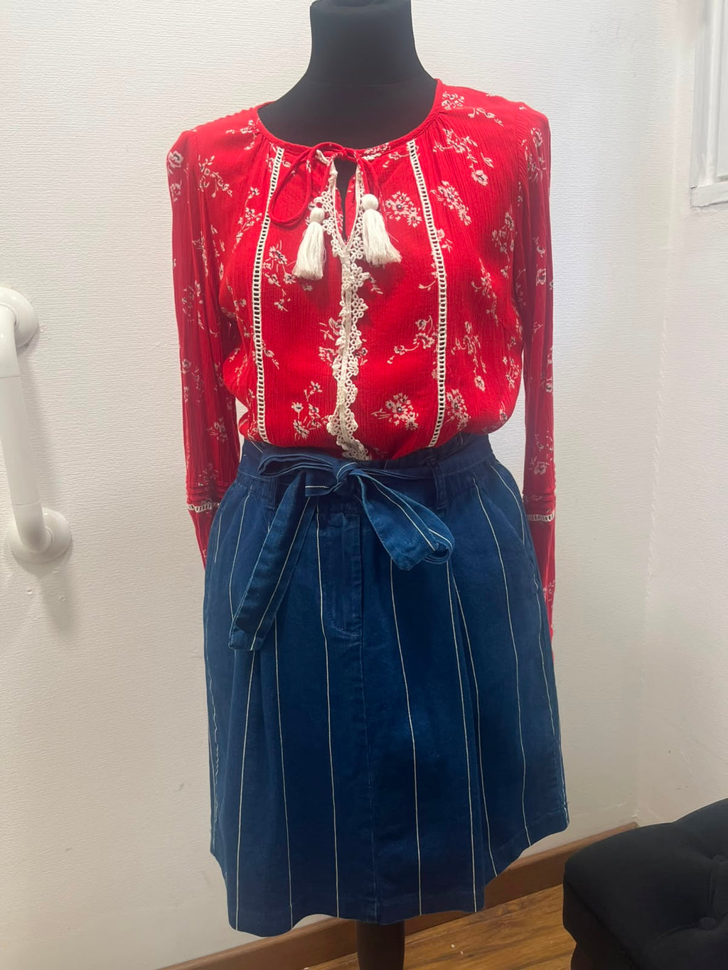 Blouse fluide motif floral - Grain de malice : Taille 38 (P0726-296)