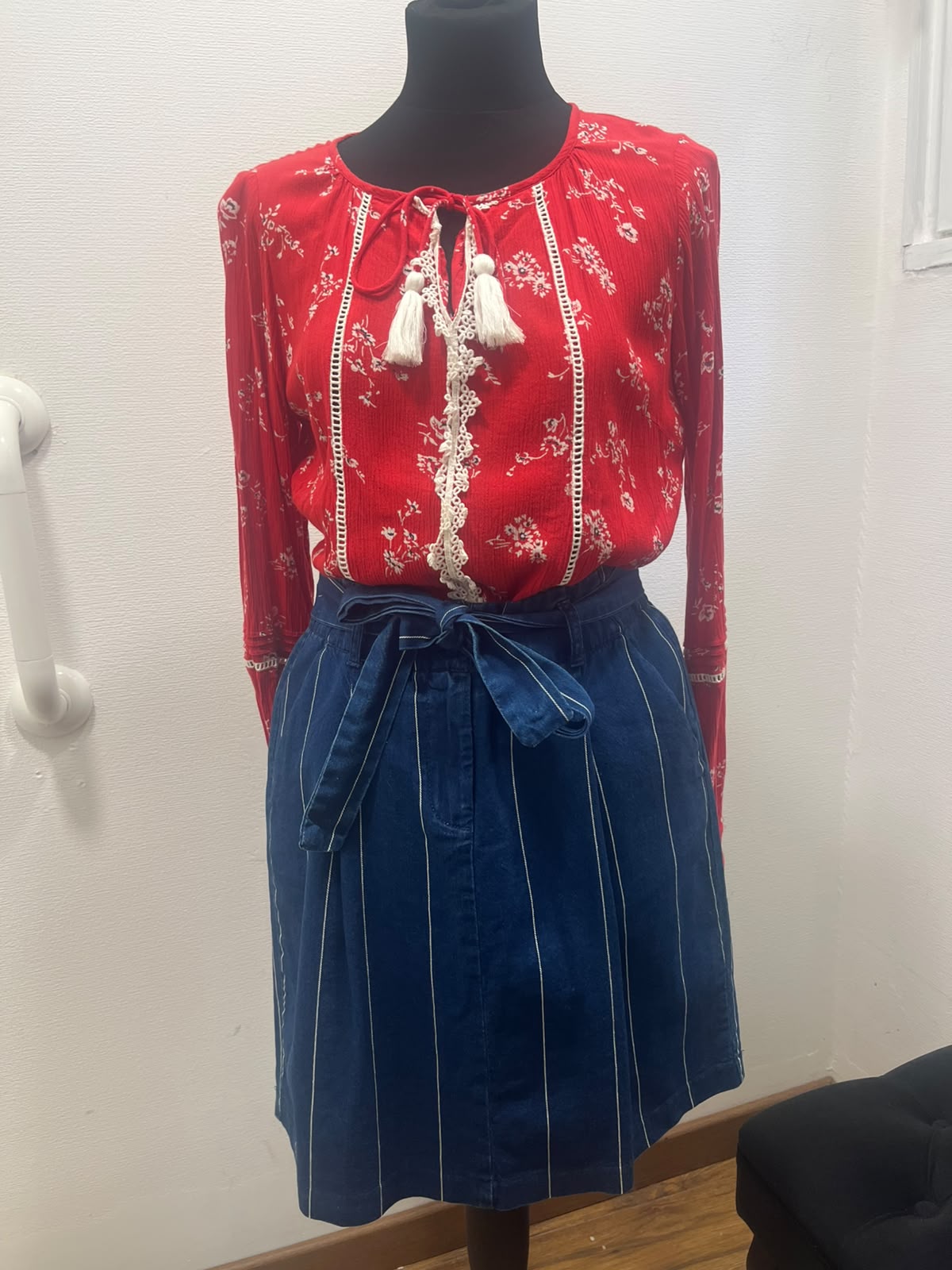 Blouse fluide motif floral - Grain de malice : Taille 38 (P0726-296)