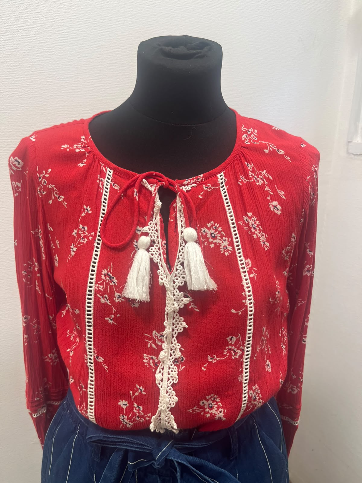 Blouse fluide motif floral - Grain de malice : Taille 38 (P0726-296)
