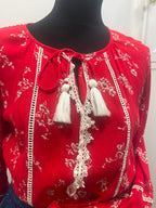 Blouse fluide motif floral - Grain de malice : Taille 38 (P0726-296)