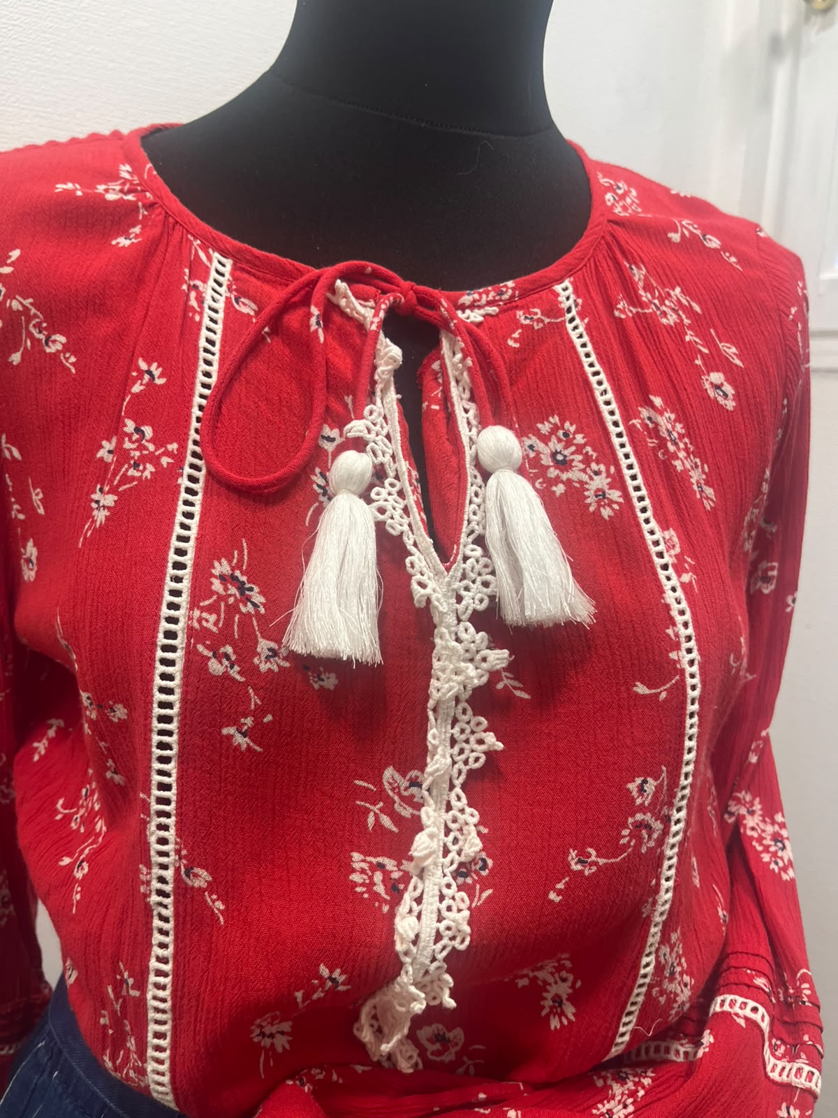 Blouse fluide motif floral - Grain de malice : Taille 38 (P0726-296)