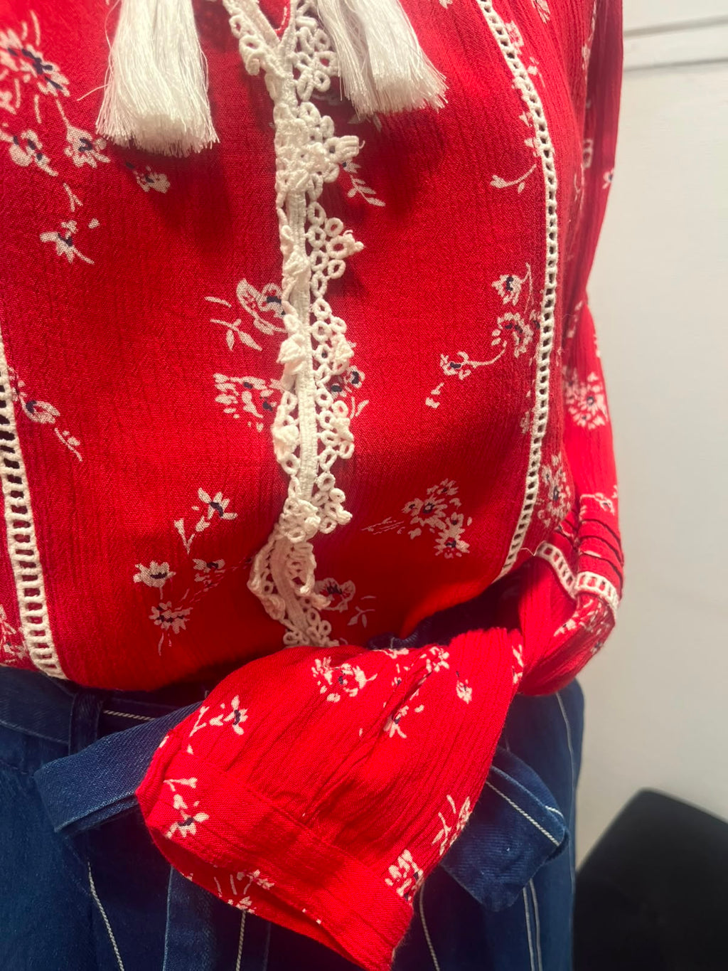 Blouse fluide motif floral - Grain de malice : Taille 38 (P0726-296)