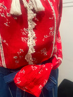 Blouse fluide motif floral - Grain de malice : Taille 38 (P0726-296)