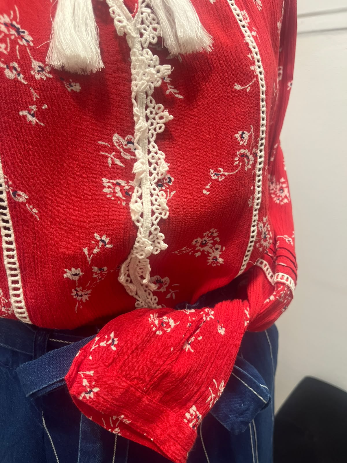 Blouse fluide motif floral - Grain de malice : Taille 38 (P0726-296)