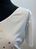 Top blanc - KELLY : Taille L (P0726-568)