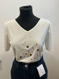 Top blanc - KELLY : Taille L (P0726-568)