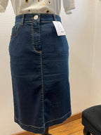 Jupe droite en denim brut - IBER : Taille 40 (P0726-114)