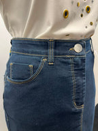 Jupe droite en denim brut - IBER : Taille 40 (P0726-114)