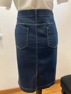 Jupe droite en denim brut - IBER : Taille 40 (P0726-114)