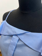 Blouse à rayures épaules dénudées - VINTAGE DRESSING : Taille M (P0526-259)
