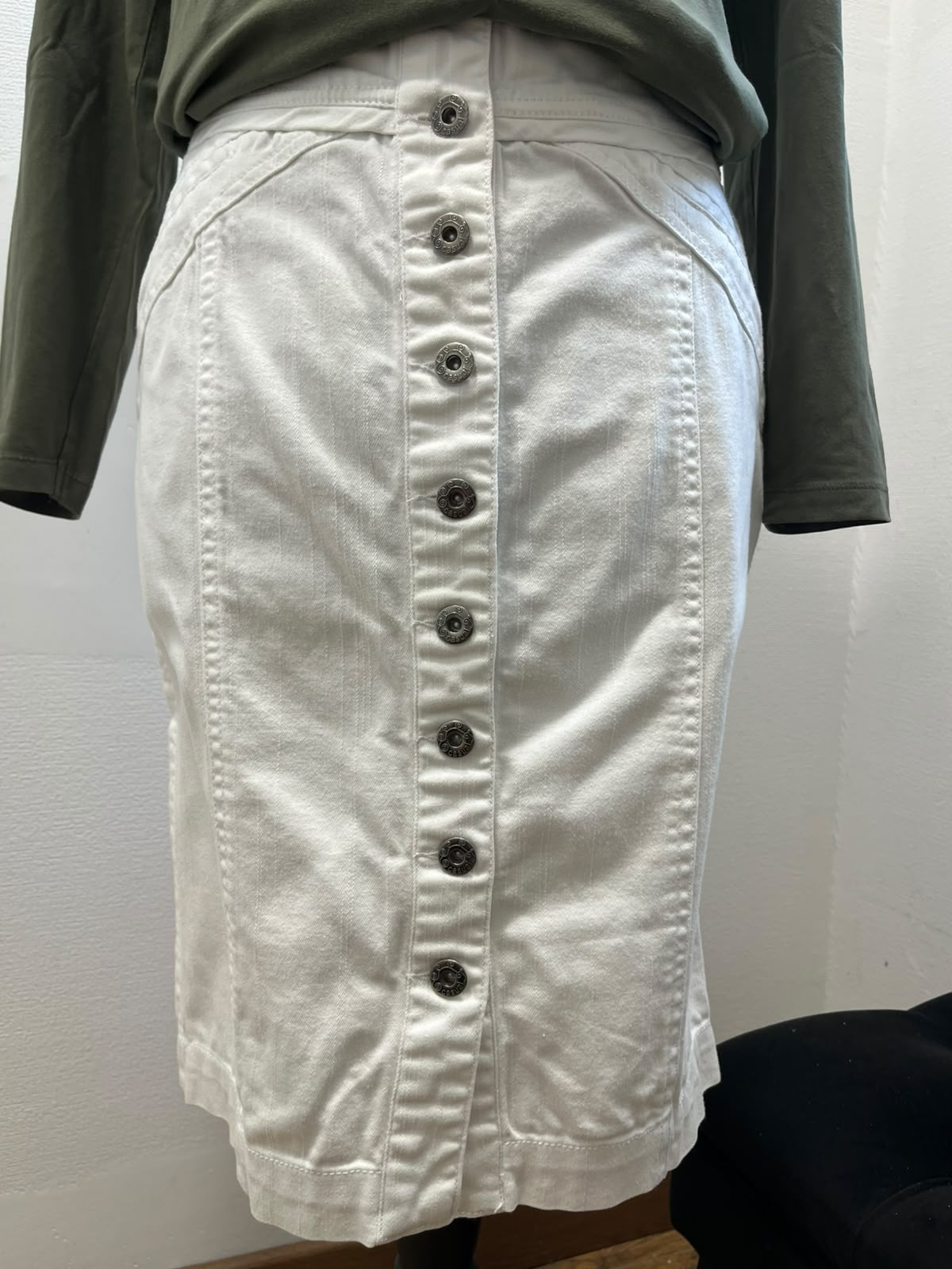 Jupe droite en denim - Camaïeu - Taille 38 (P0526-21)
