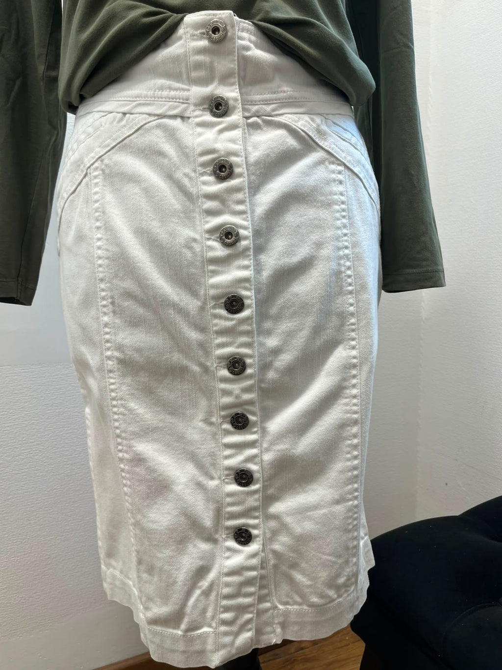 Jupe droite en denim - Camaïeu - Taille 38 (P0526-21)