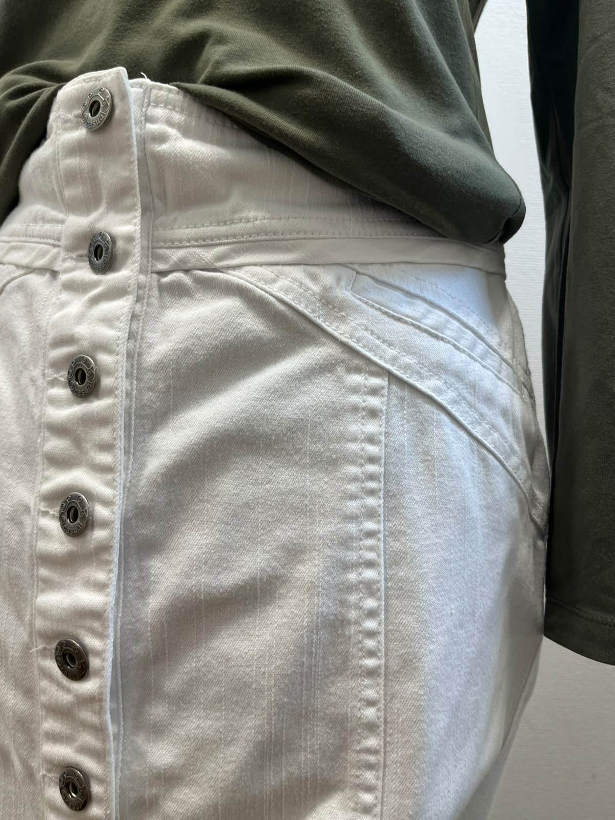 Jupe droite en denim - Camaïeu - Taille 38 (P0526-21)
