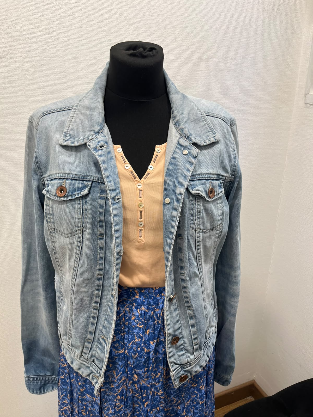 Veste en jean bleu clair délavé Pimkie - Taille 38 (P0726-563)