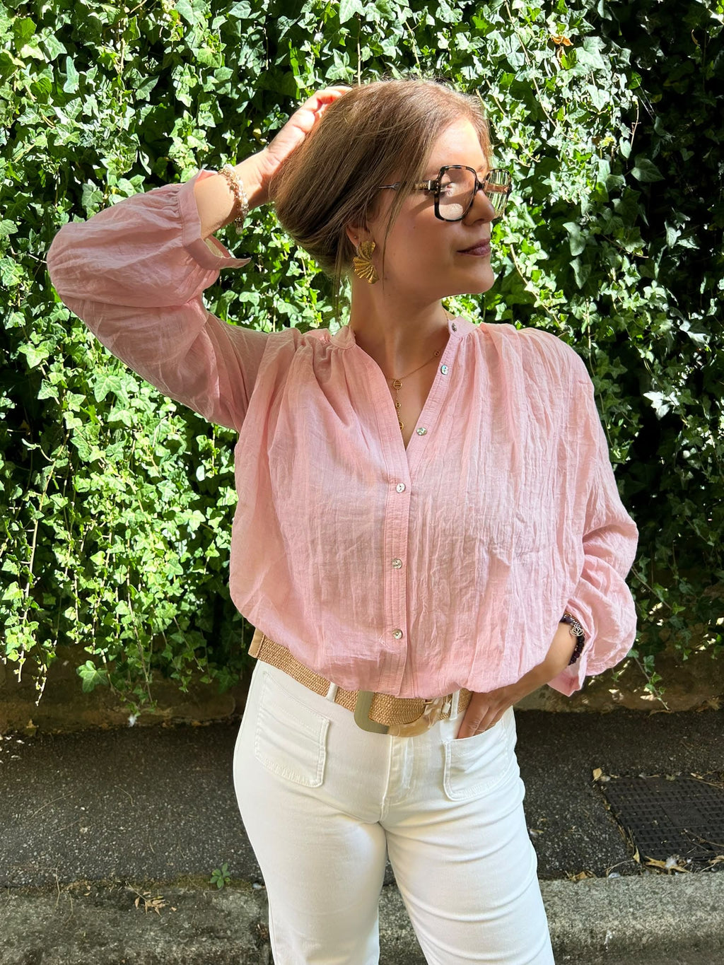 Blouse en voile de coton