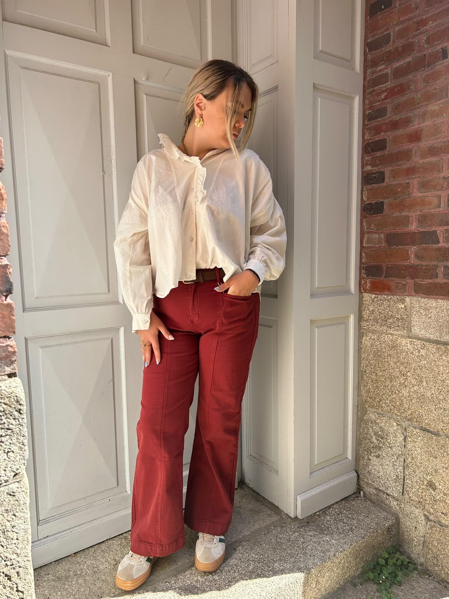chemise à volants